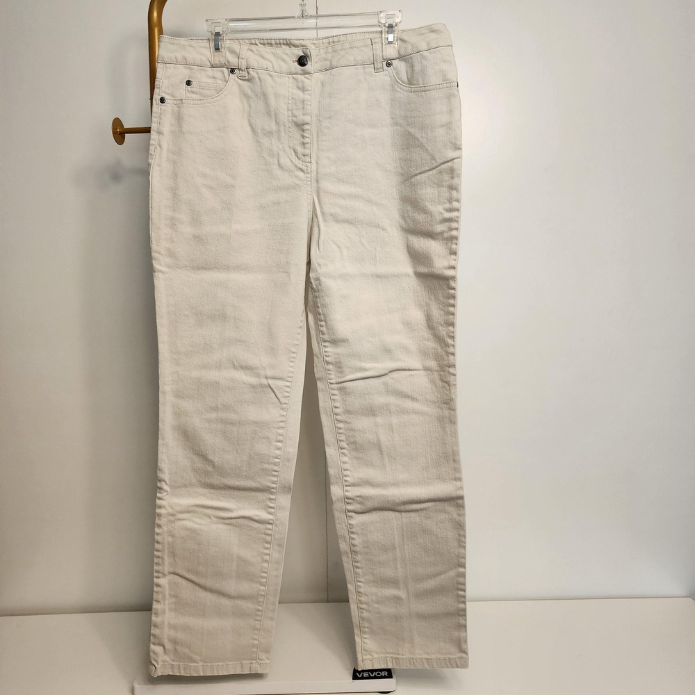 14 Khaki Appleseed's Relaxed Straight Leg Trousers, Size 14